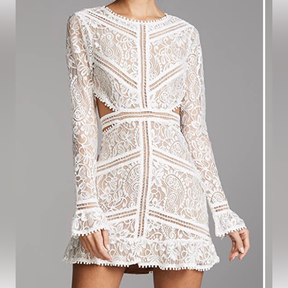 For Love & Lemons Lace Cutout Mini Dress